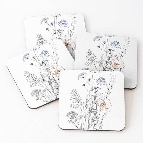 Item preview, Wildflower Botanical Line Art designed and sold by DriftmarkStudio.