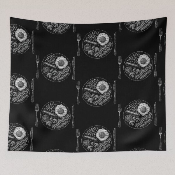 Item preview, Full English Breakfast Ascii Art Plate designed and sold by d247.