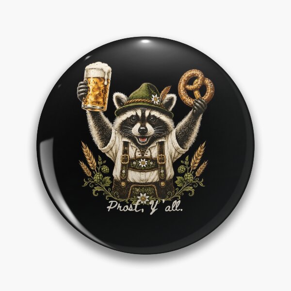 Artikelvorschau, Oktoberfest-Waschbär-Shirt, Prost-Y'all-Bierfest-Design, bayerischer Trinkhumor, deutsche Bierfeier, lustiges Waschbär-Geschenk entworfen und verkauft von Blebaylem.