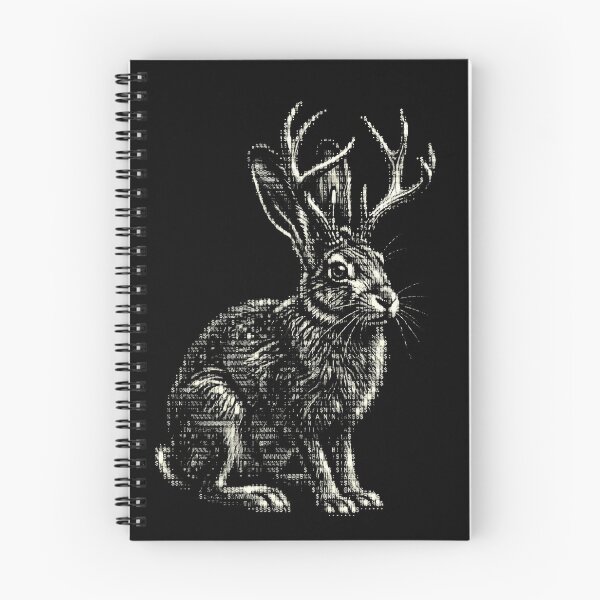 Item preview, Jackalope Ascii Art Horned Rabbit Mythical Creature designed and sold by d247.