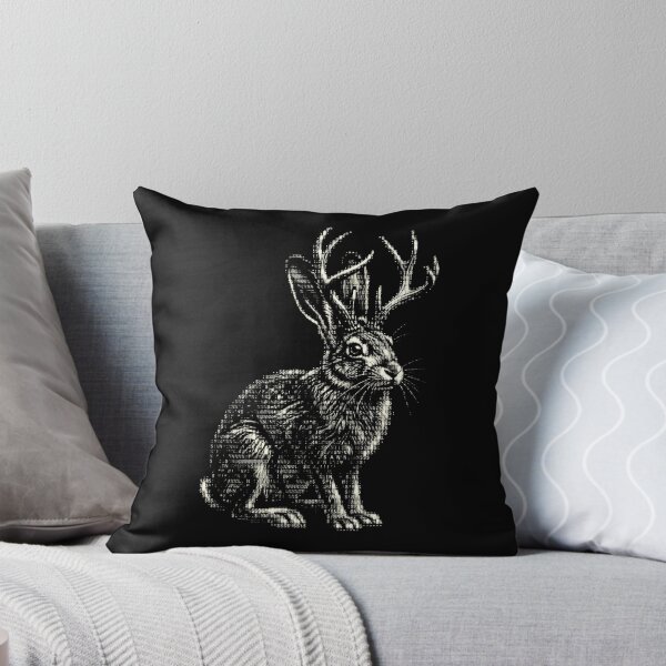 Item preview, Jackalope Ascii Art Horned Rabbit Mythical Creature designed and sold by d247.