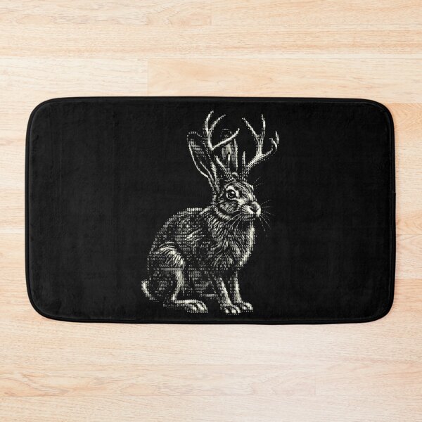 Item preview, Jackalope Ascii Art Horned Rabbit Mythical Creature designed and sold by d247.