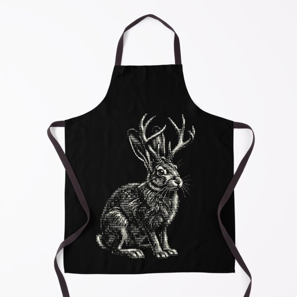 Item preview, Jackalope Ascii Art Horned Rabbit Mythical Creature designed and sold by d247.
