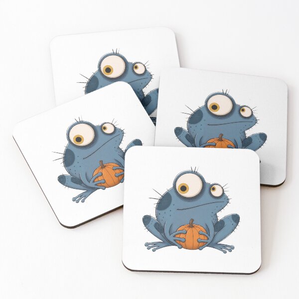 Item preview, Blue Frog with Mini Pumpkin designed and sold by The-Art-of-D.