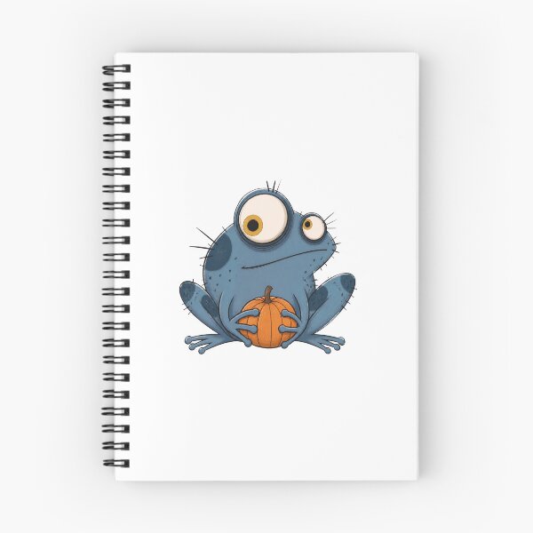 Item preview, Blue Frog with Mini Pumpkin designed and sold by The-Art-of-D.