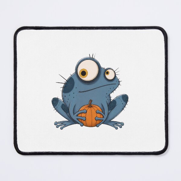 Item preview, Blue Frog with Mini Pumpkin designed and sold by The-Art-of-D.