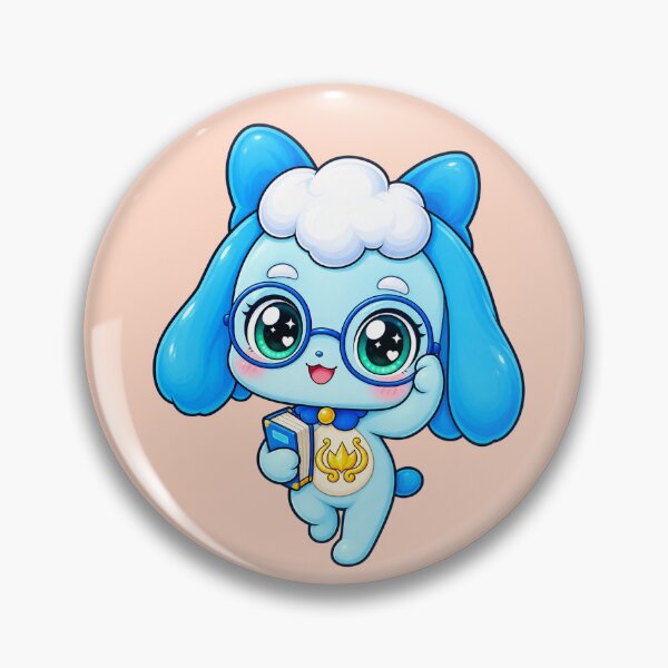 Artikelvorschau, Bibi Bright – Sparkle Pals Blauer Kawaii Bücherwurm entworfen und verkauft von Tiger Mochi Club.