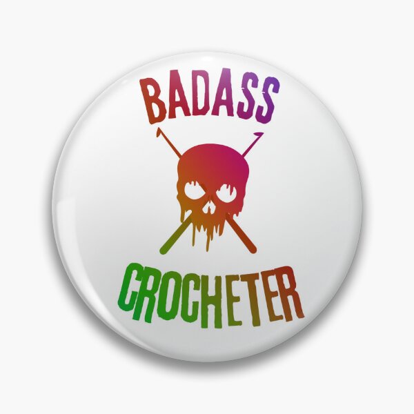 Item preview, Crocheter design Skull with crochet hook "crossbones" ~ BADASS CROCHETER  designed and sold by OmStudioz .