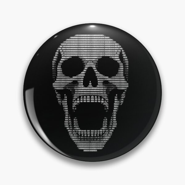 Artikelvorschau, ASCII-Schädelkunst Hacker-Code-Kopf entworfen und verkauft von d247.
