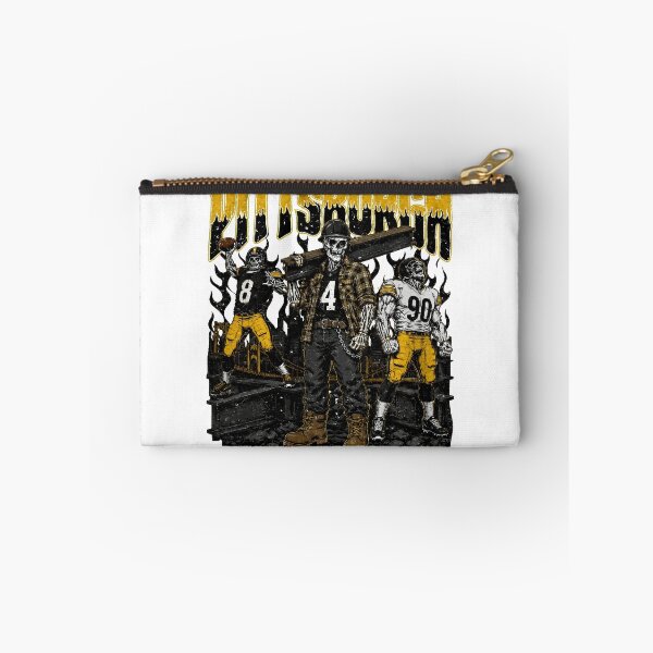 Item preview, Pittsburgh Skeleton Football Steelworker Black Gold Graphic designed and sold by SarahWood24659.