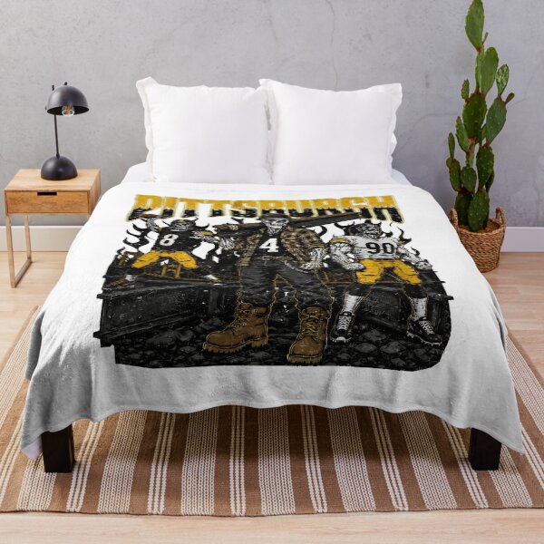 Item preview, Pittsburgh Skeleton Football Steelworker Black Gold Graphic designed and sold by SarahWood24659.