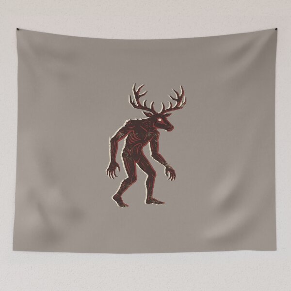 Item preview, Wendigo Cryptid Deer Man Forest Monster Horror Illustration designed and sold by KiwiRider.