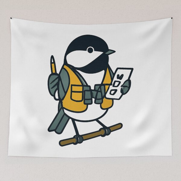 Item preview, Checklist Chickadee Birding Character Design designed and sold by Ainbowz-Artwork.