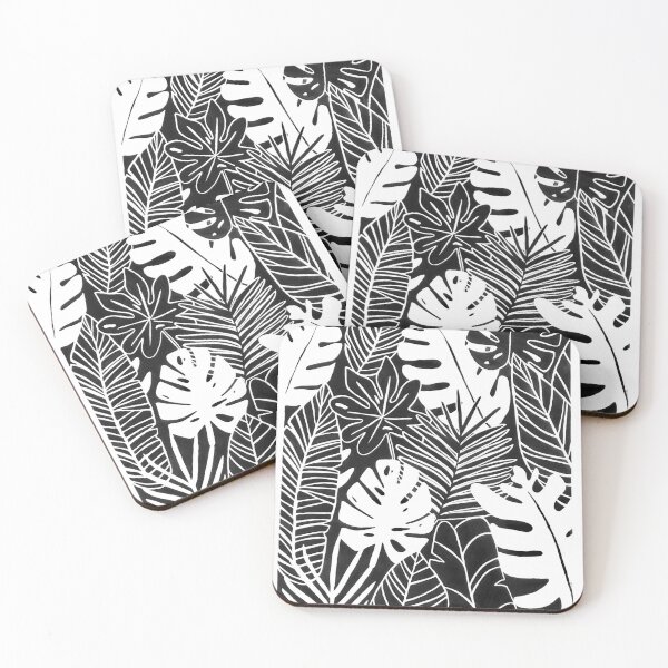 Item preview, Bold Black & White Tropical Leaf Illustration designed and sold by ThingsAmyMade.