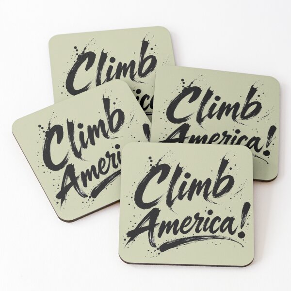 Item preview, Climb America! Bold Brush Calligraphy Hiking Adventure designed and sold by The-Drip-Studio.