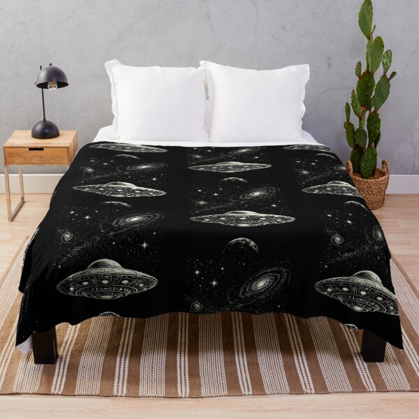 Item preview, Ascii UFO Flying Saucer Space Galaxy Art designed and sold by d247.