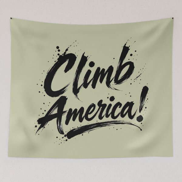 Item preview, Climb America! Bold Brush Calligraphy Hiking Adventure designed and sold by The-Drip-Studio.