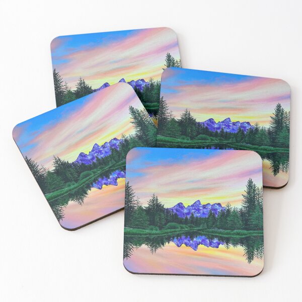 Item preview, Canadian Landscape Painting of Mountains and Tree-lined Lake designed and sold by ThingsAmyMade.