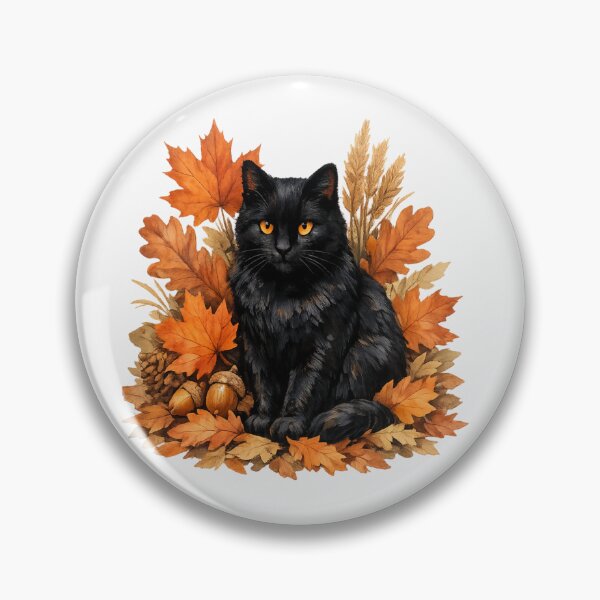 Item preview, Black Cat In The Autumn Leaves Shirt, Cottagecore Halloween Botanical Tee designed and sold by PhylonBoxx.