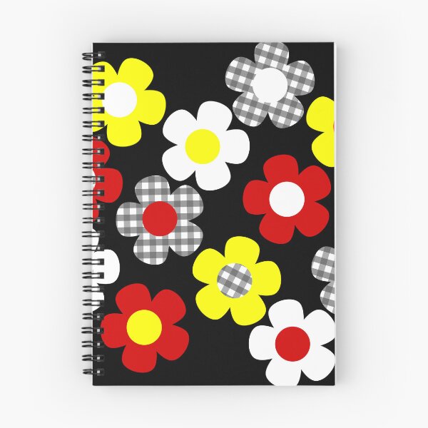 Item preview, White Red Yellow Tartan Pattern Flowers Print Shapes Mania designed and sold by Shapes-Mania.
