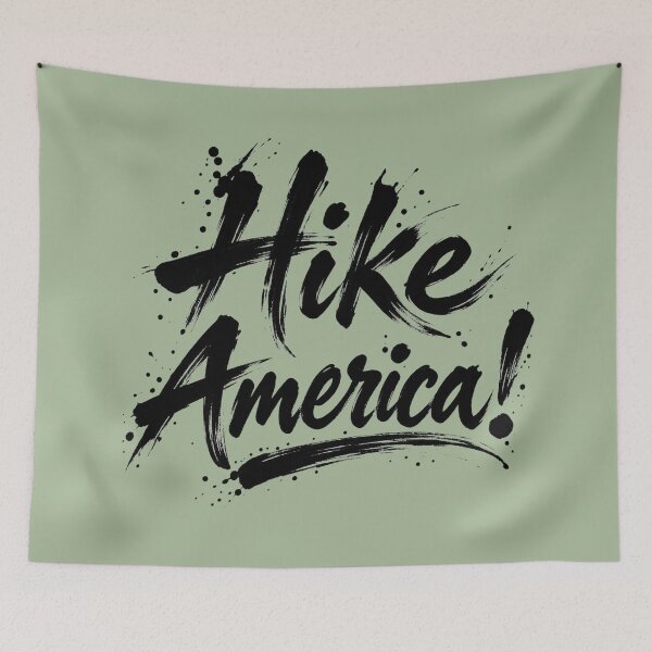 Item preview, Hike America! Bold Brush Lettering for US Hikers designed and sold by The-Drip-Studio.