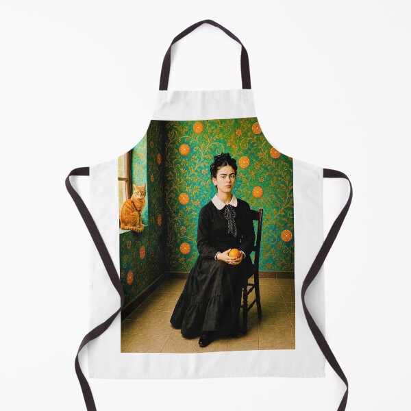 Item preview, Young Frida with Orange Cat & Orange designed and sold by reggiemercedes.