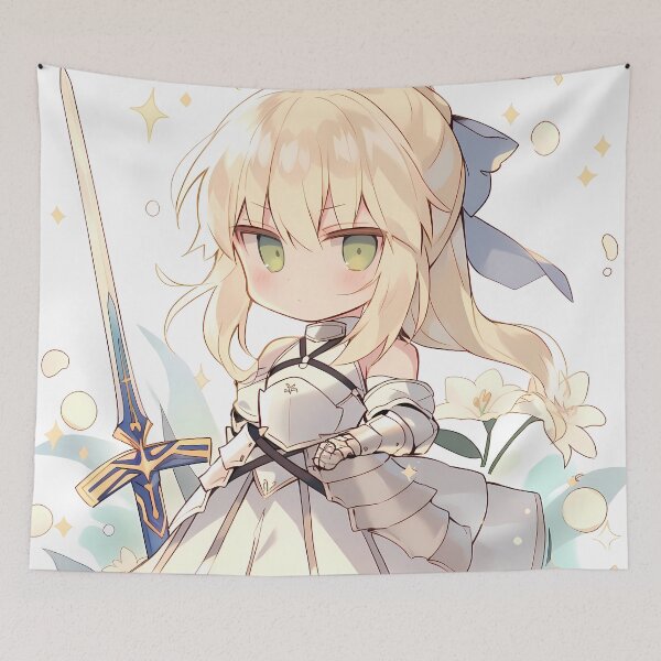Item preview, Saber Fate Stay Night Chibi Armor Floral Charm designed and sold by BrianRayan.