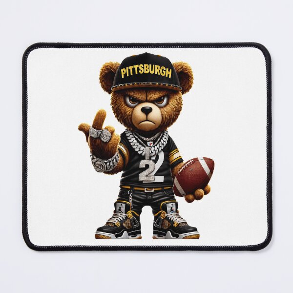Item preview, Angry Pittsburgh Football Teddy Bear Streetwear Graphic designed and sold by BarbaraBa33449.