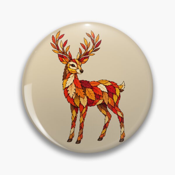 Item preview, Autumn Leaf Deer Botanical Woodland Illustration designed and sold by  MAD's Recreation Studio.