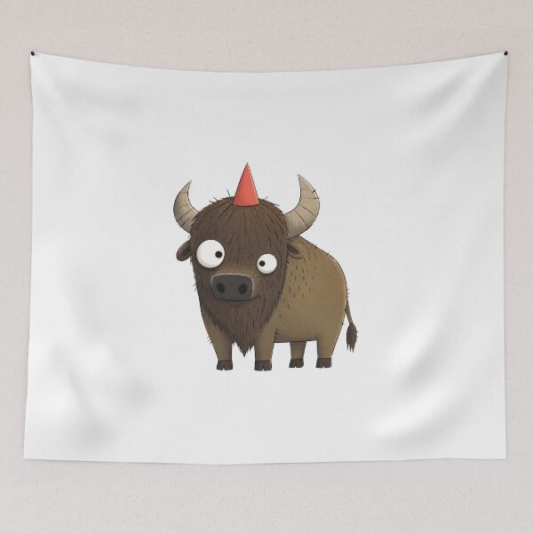 Item preview, Bison with Tiny Cone Hat designed and sold by The-Art-of-D.