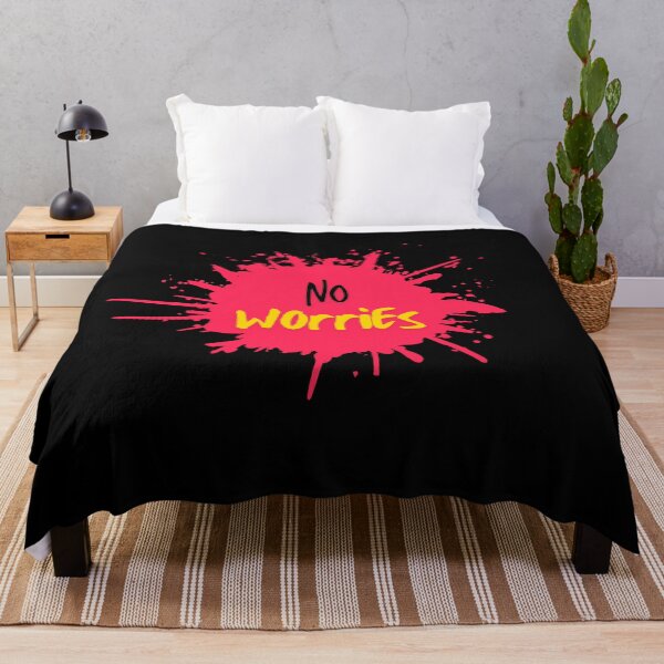 Item preview, No Worries – Relaxed Paint Splatter Typography Design designed and sold by CREATIVE HIVE.