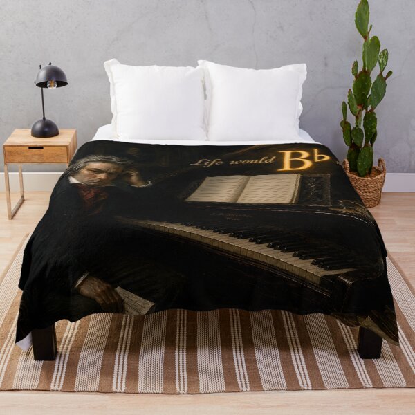 Item preview, Beethoven Pun: Life would Bb without music - Dark Academia Classical Music Humorous Art designed and sold by DoReMiStudio.