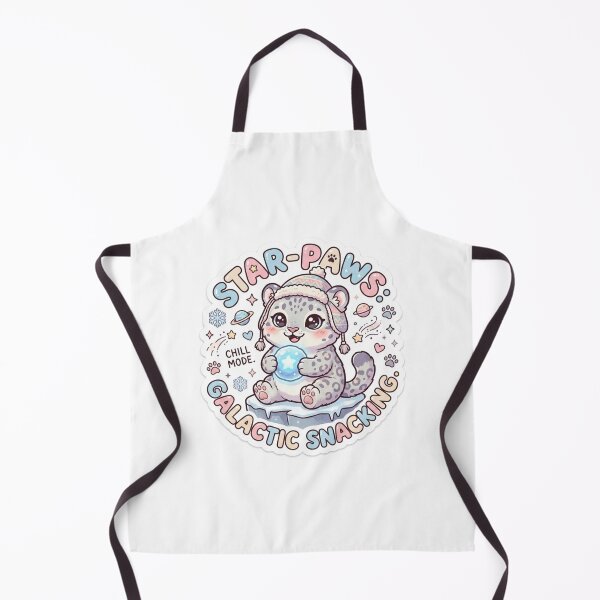 Item preview, Snow Leopard – Kawaii "Star-Paws Galactic Snacking" Sticker designed and sold by Chipkooo.