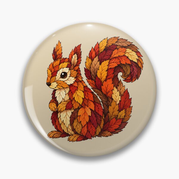 Item preview, Autumn Leaf Squirrel with Curled Leafy Tail designed and sold by  MAD's Recreation Studio.