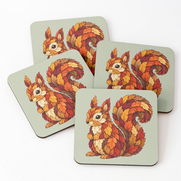 Item preview, Autumn Leaf Squirrel with Curled Leafy Tail designed and sold by  MAD's Recreation Studio.