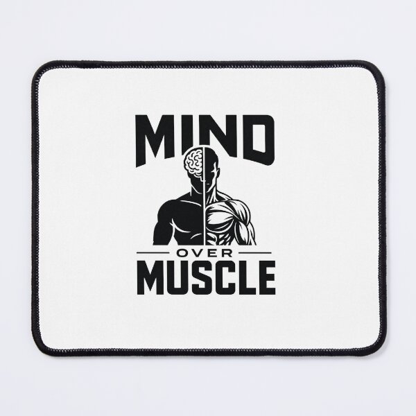 Item preview, Mind Over Muscle – High-Contrast Minimalist Gym Graphic – Bold Modern Typography – Fitness Mindset Art designed and sold by bobscraze.