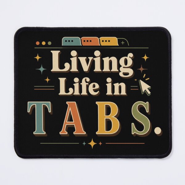 Item preview, Living Life in Tabs. | Funny Retro Digital Lifestyle Typography Design designed and sold by Irene Catchmind.