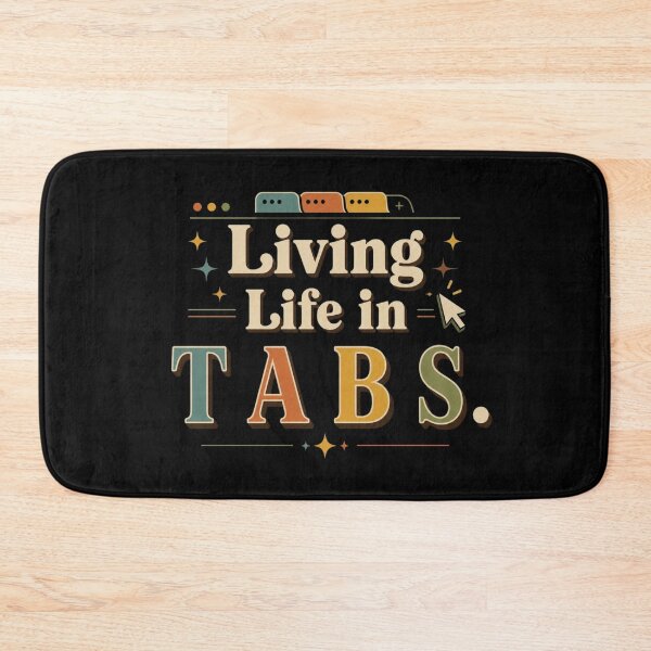 Item preview, Living Life in Tabs. | Funny Retro Digital Lifestyle Typography Design designed and sold by Irene Catchmind.