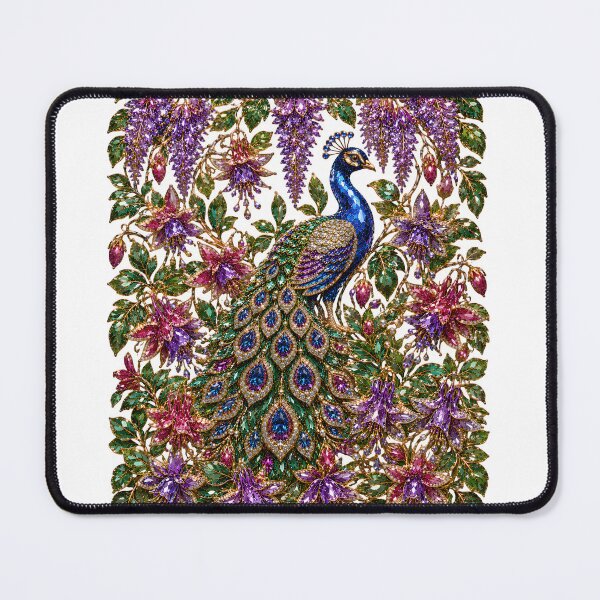 Item preview, MAJESTIC CRYSTAL PEACOCK BIRD & FLOWERS JEWELS designed and sold by wordspixies.