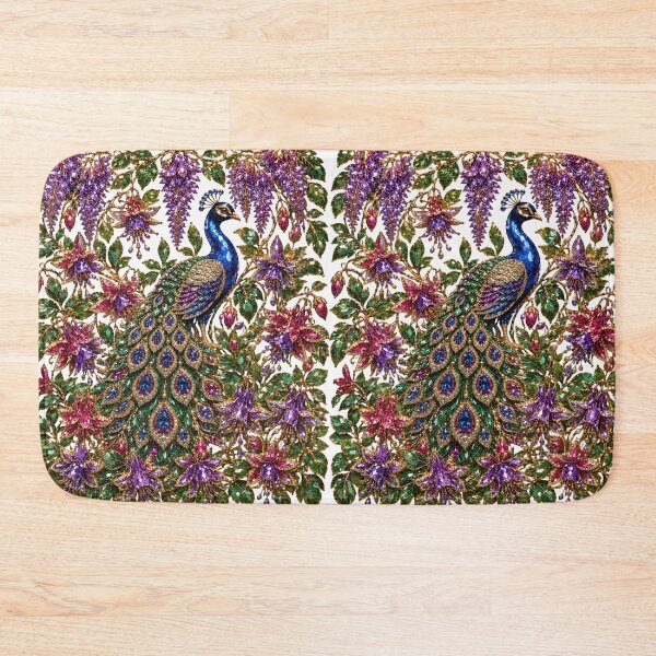 Item preview, MAJESTIC CRYSTAL PEACOCK BIRD & FLOWERS JEWELS designed and sold by wordspixies.