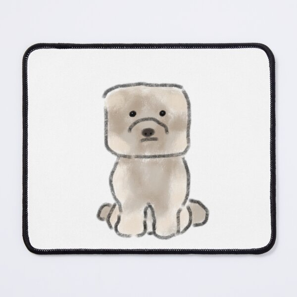 Item preview, Cute Minimalist Cream Puppy Dog Portrait designed and sold by raun.draw.