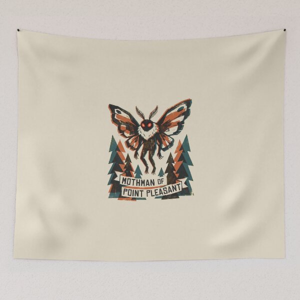 Item preview, Mothman of Point Pleasant West Virginia Cryptid Vintage Graphic designed and sold by KiwiRider.
