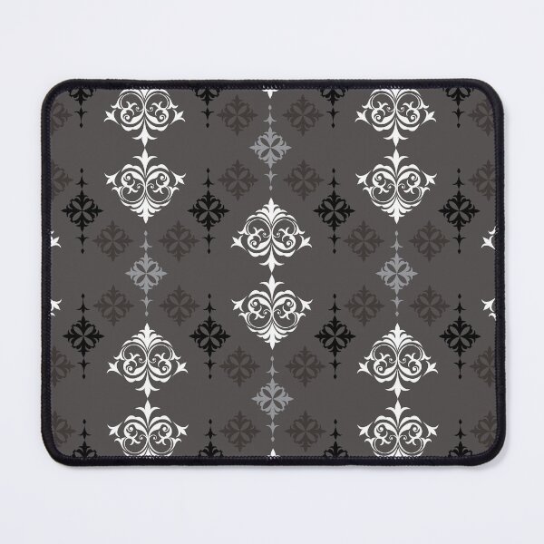 Item preview, Grey Damask Seamless Pattern with Vintage Ornaments designed and sold by PowerAntShop.