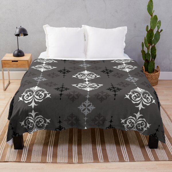 Item preview, Grey Damask Seamless Pattern with Vintage Ornaments designed and sold by PowerAntShop.