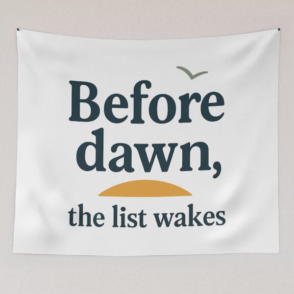 Item preview, Before Dawn, the List Wakes Birding Typographic Design designed and sold by Ainbowz-Artwork.