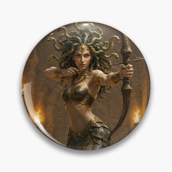 Item preview, Medusa with Bow & Arrow (green) designed and sold by Moviebuff91.