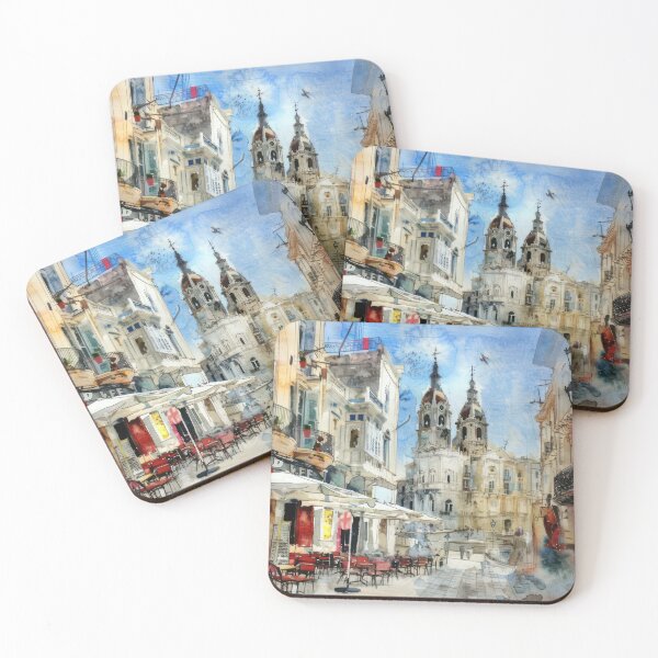 Item preview, Café Street in the Old Town designed and sold by NeoNebulaArt.