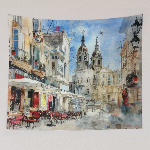 Item preview, Café Street in the Old Town designed and sold by NeoNebulaArt.