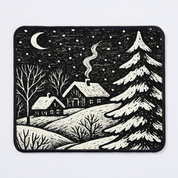 Item preview, Cabins in the Night designed and sold by ViaARTfactory.