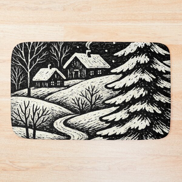 Item preview, Cabins in the Night designed and sold by ViaARTfactory.